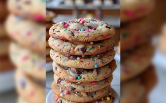 Chocolate chip cookies with multi colour sprinkle 169