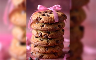 Cookies and chocolate chips with ribbon 200