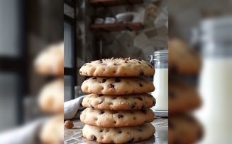 White Cookies with chocolate chips Cookies Heap 192