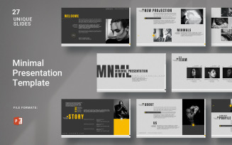 Black and Grey Minimal Presentation Template