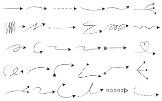 Hand drawn arrow vector collection