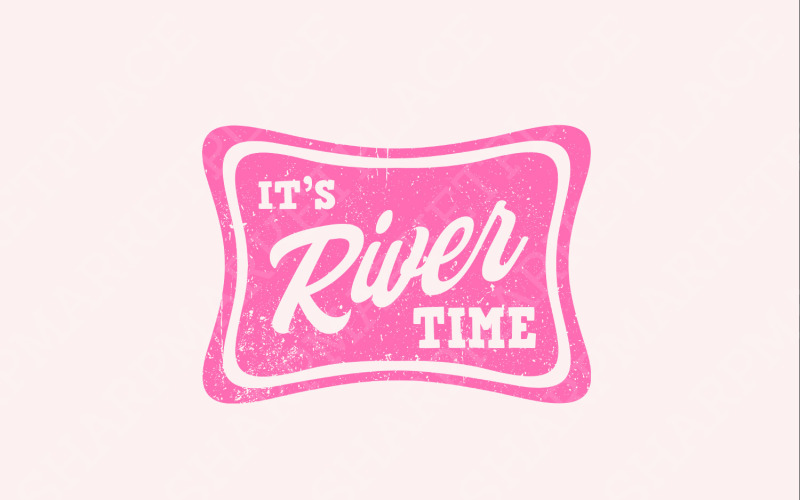 It's River Time Neon Summer Digital Download PNG SVG, River Life, Sublimation, Boating, Trendy Illustration