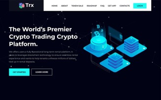 Trx - Cryptocurrency ICO Landing Page HTML Template