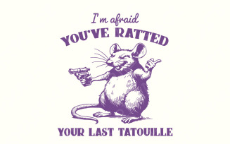 You've Ratted Your Last Tatouille Funny Rat Vintage Cooking Shirt, Instant Download PNG SVG Digital