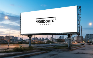 Advertising billboard mockup outdoor street advertising billboard mockup