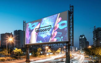 Billboard mockup in city psd