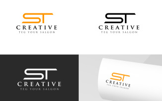 ST Letters Logo Design Template