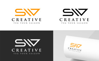 SW Letters Logo Design Template