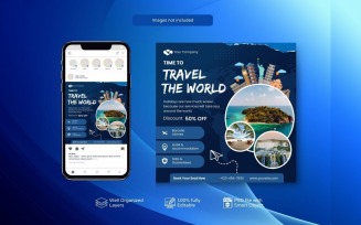 Travel Offers: Holiday Tours Template Blue