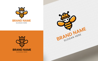 Bee builder logo template