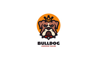 Bulldog Simple Mascot Logo 1