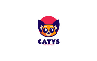 Cat Simple Mascot Logo Template 3