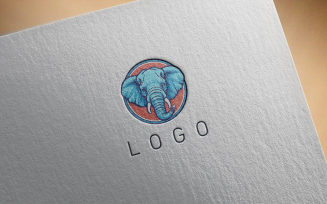 Elegant Elephant Logo 4-0615-23