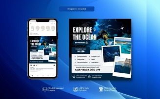 Explorer The Ocean Tours Promo Social Template