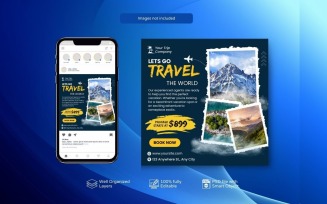 Holiday Travel Social Promo Template