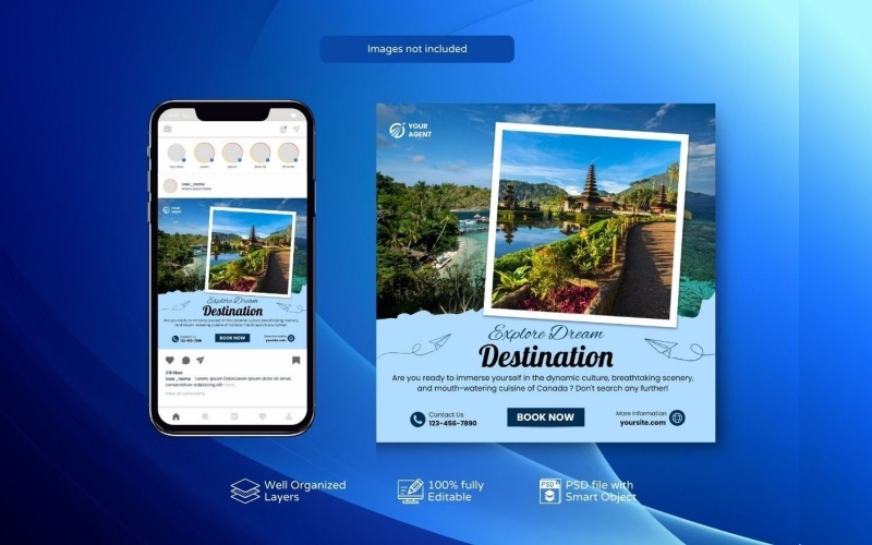 Holiday Travel Special Offer Template Clean Social Media