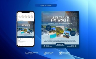 Modern Holiday Tours Promo Social Template