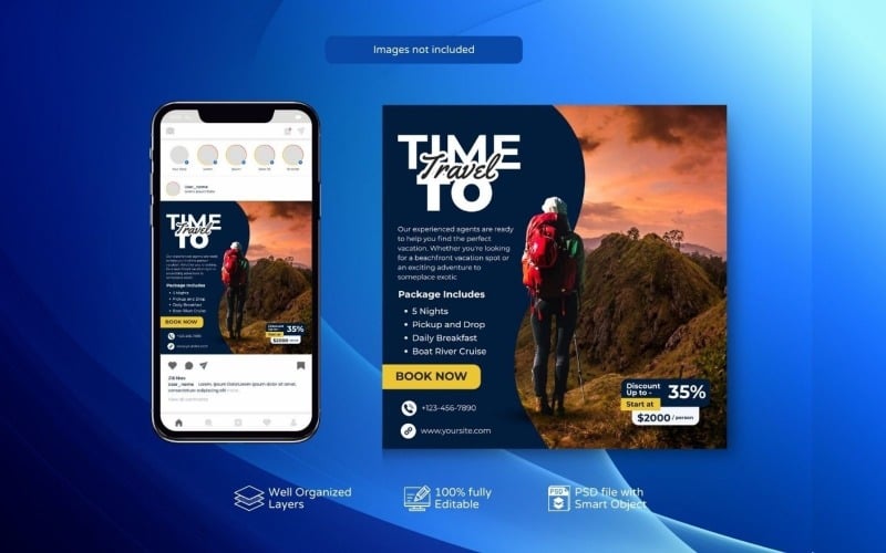 Special Deals for Holiday Travel Navy Social Media