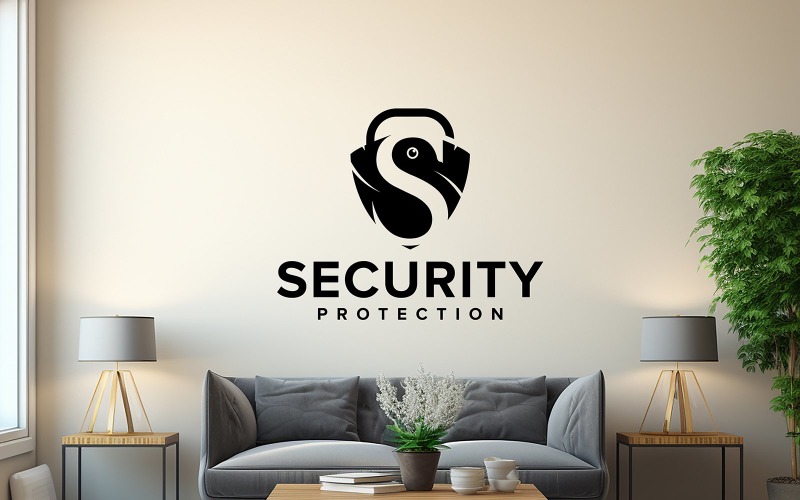 Wall logo mockup in the wooden room interior design wall wall logo mockup in the minimalist living Product Mockup