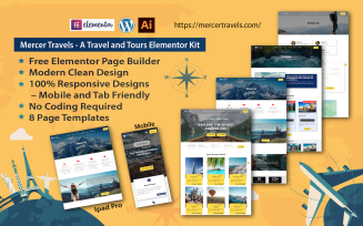 Mercer Travels – A Travel and Tours Elementor Kit
