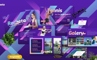 Racheta - Tennis Sport Googleslide Templates