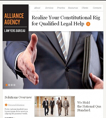 Lawyer Premium Facebook HTML CMS Template Big Screenshot Lawyer Facebook HTML CMS Template Facebook Screenshot
