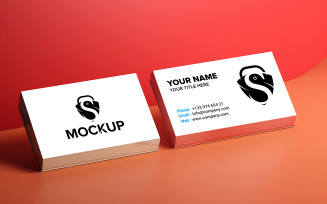 Business card mockup white business card