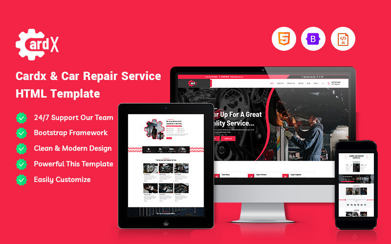 Cardx - Car Repair Service Website Template