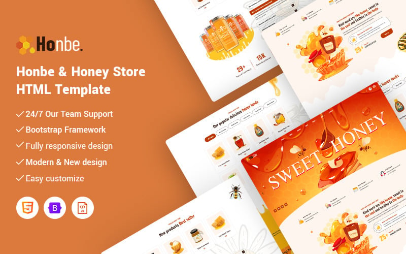 Honbe - Honey Store Website Template