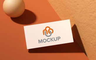 Logo mockup design on card psd