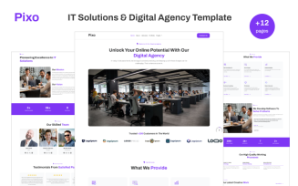 Pixo - IT Solutions & Digital Agency HTML website template