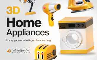 Homy - Home Appliances 3D Icon Set