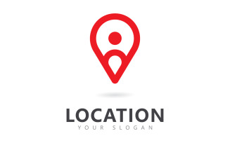 Abstract location pin logo icon design V0