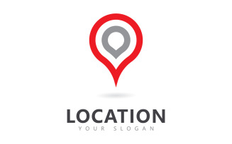 Abstract location pin logo icon design V11