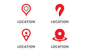 Abstract location pin logo icon design V15