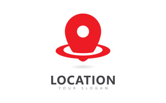Abstract location pin logo icon design V1