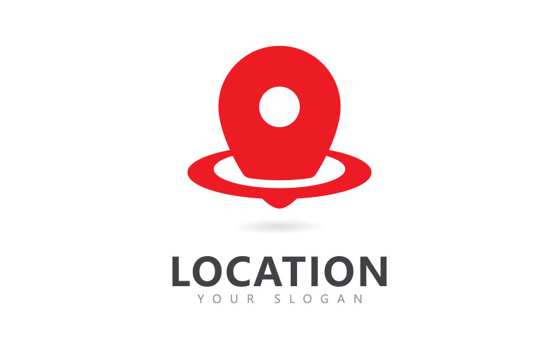 Abstract location pin logo icon design V1 Logo Template