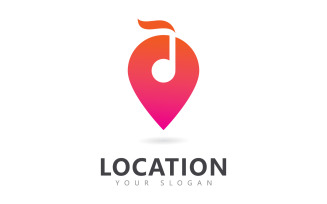 Abstract location pin logo icon design V4