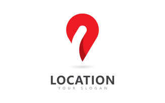 Abstract location pin logo icon design V6