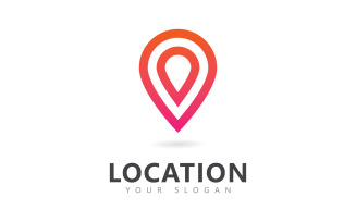 Abstract location pin logo icon design V7