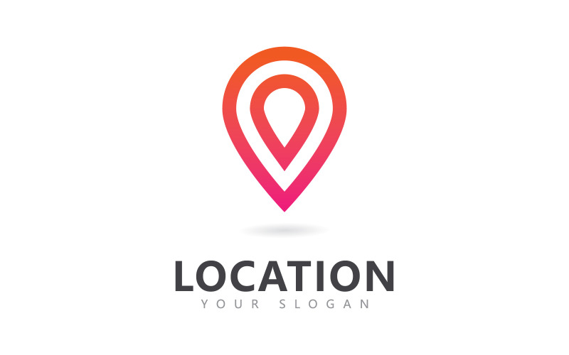 Abstract location pin logo icon design V7 Logo Template