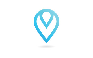 Abstract location pin logo icon design V8