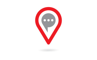 Abstract location pin logo icon design V9