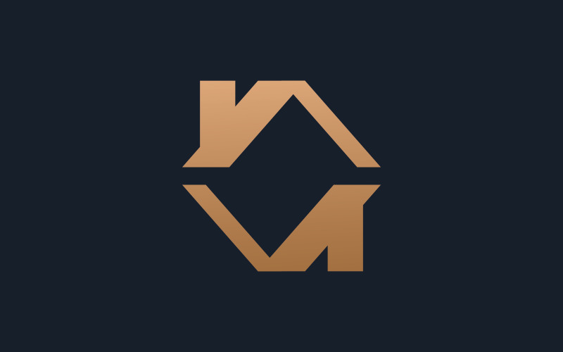 Real estate logo template vector.Abstract house icon V5 Logo Template