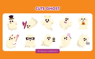 Cute Ghost Vector Set Collection