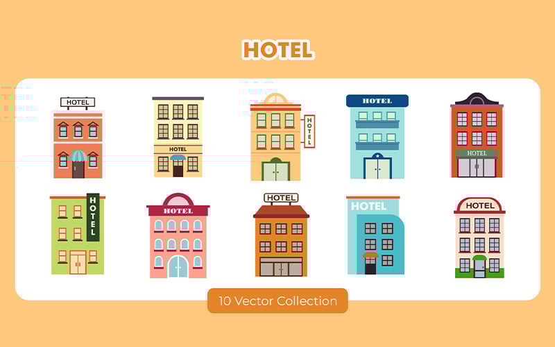 Hotel Vector Set Collection Vector Graphic
