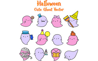 Pack Halloween Cute Ghost