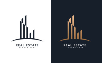 Real estate logo template vector.Abstract house icon V11
