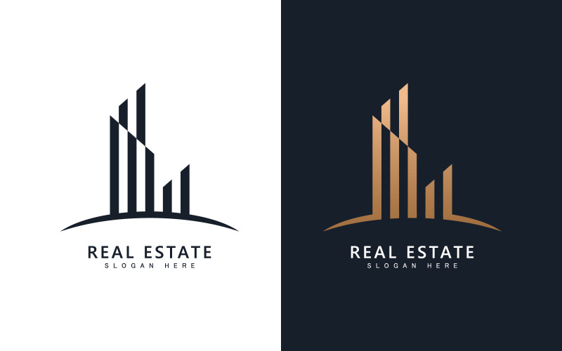 Real estate logo template vector.Abstract house icon V11 Logo Template