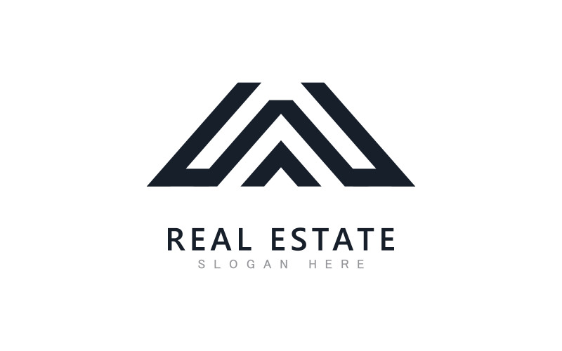 Real estate logo template vector.Abstract house icon V9 Logo Template
